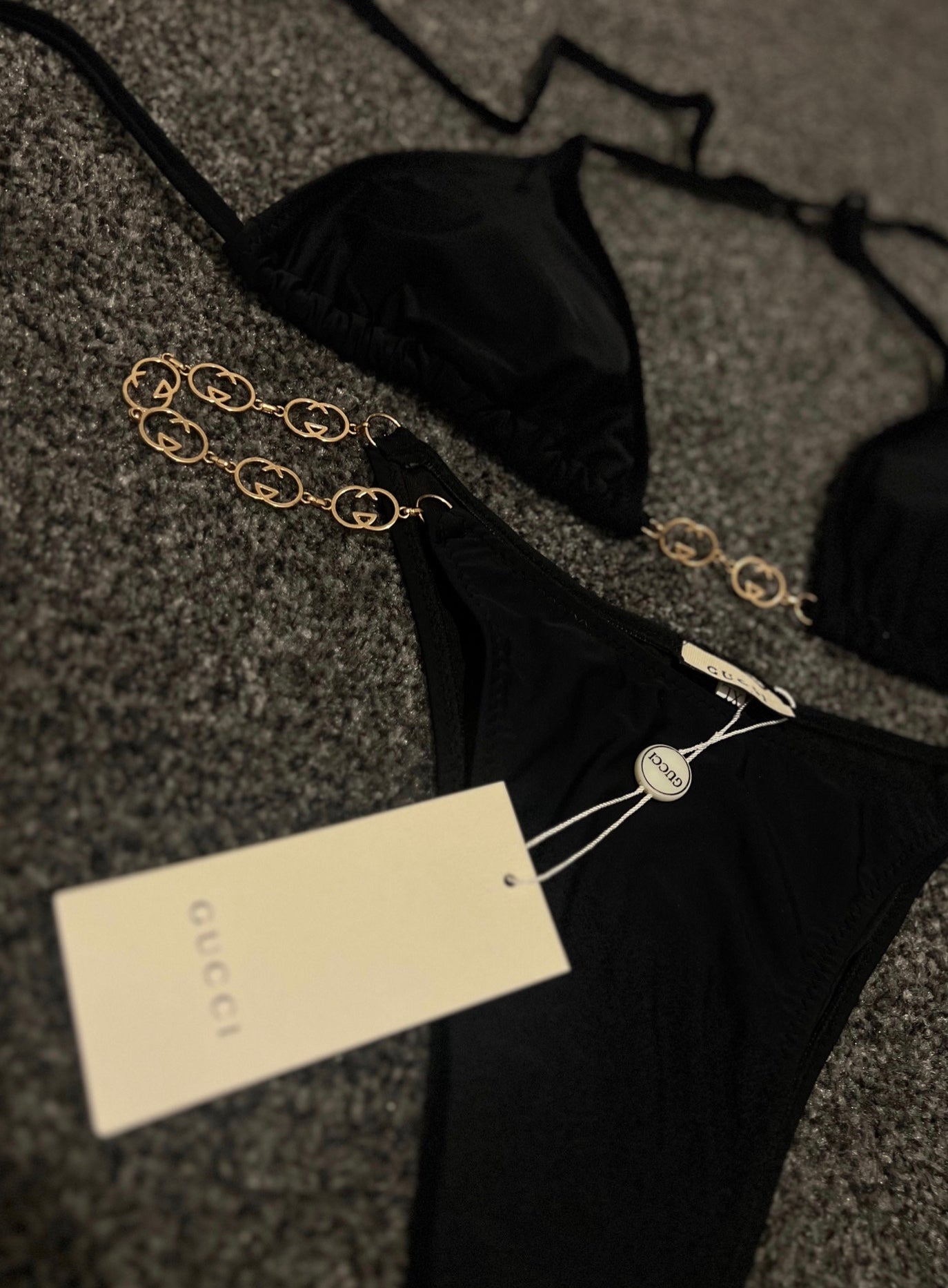 Black G Chain Bikini Set