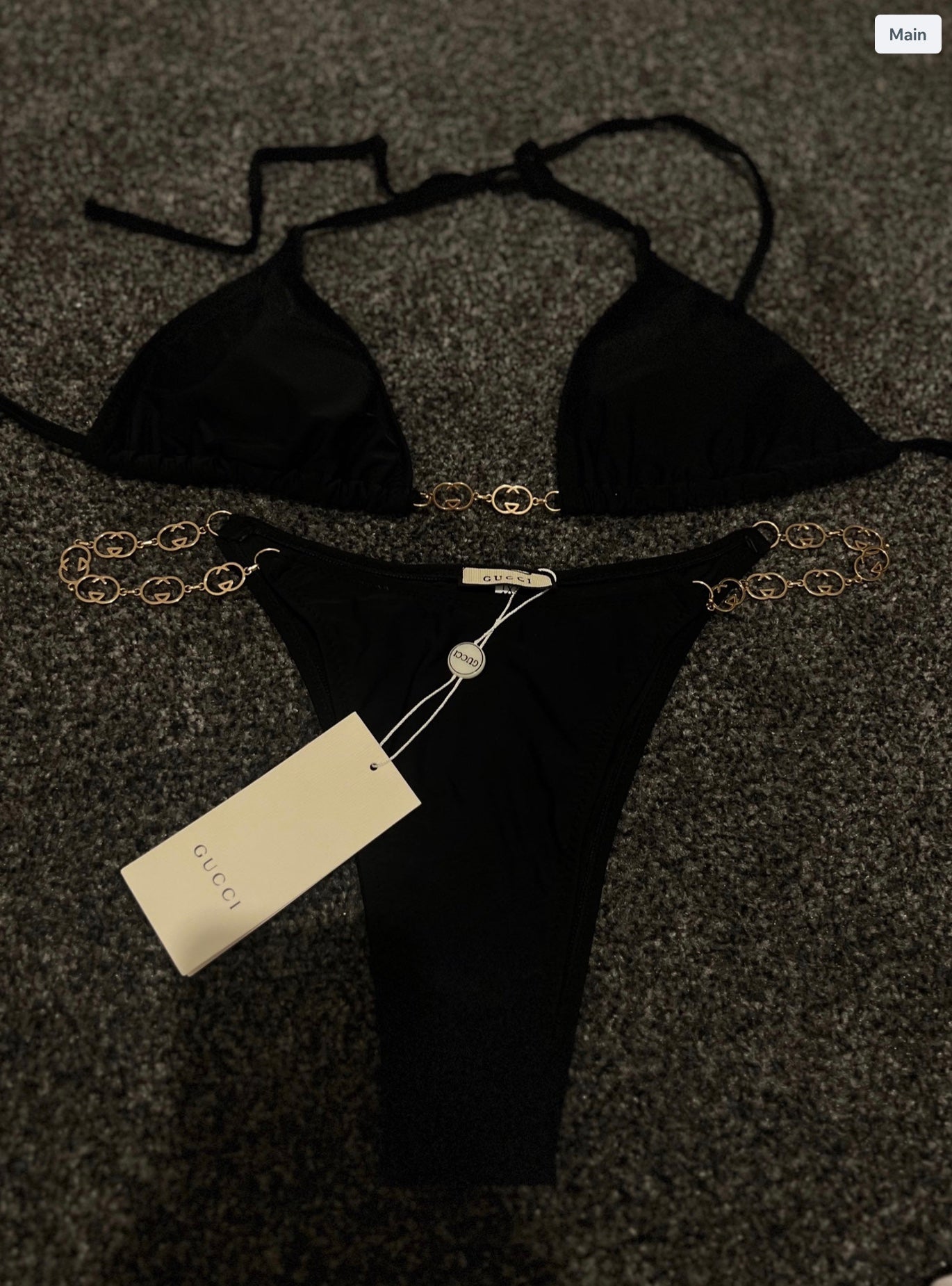 Black G Chain Bikini Set