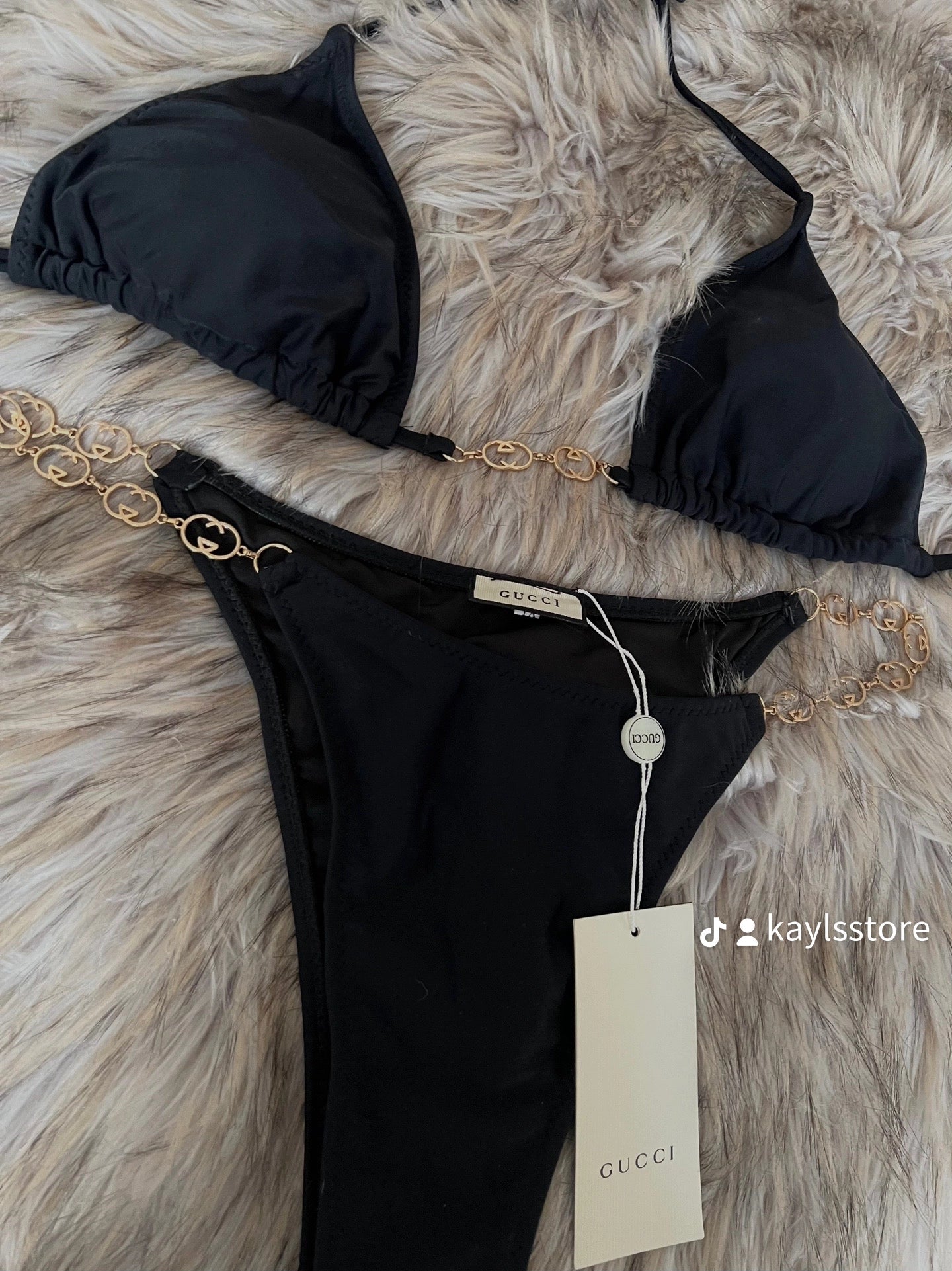 Black G Chain Bikini Set